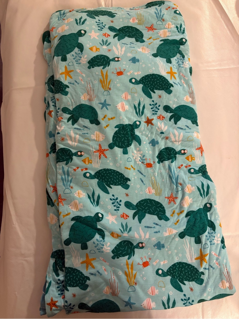 Little Sleepies Sea Turtle friends blanket, excellent used condition, large